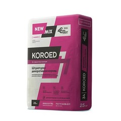 Штукатурка декоративная короед фракция 2 мм New Mix Koroed бежевая основа 25 кг