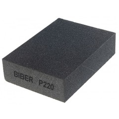 Губка шлифовальная Biber 100х70х26 Р220 четырехсторонняя (70677)