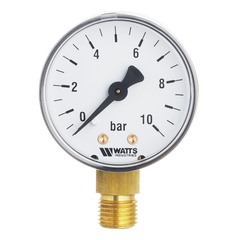 Манометр Watts (10007380) 1/4 НР(ш) радиальный 10 бар d50 мм