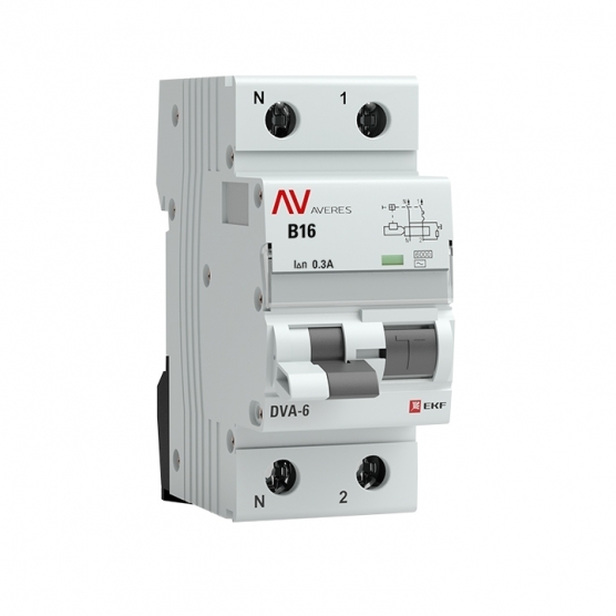 Автомат дифференциальный EKF Averes DVA- 16А 1P+N тип AC 300 мА кА (rcbo6-1pn-16B-300-ac-av
Автомат дифференциальный EKF Averes DVA- 16А 1P+N тип AC 300 мА кА (rcbo6-1pn-16B-300-ac-av