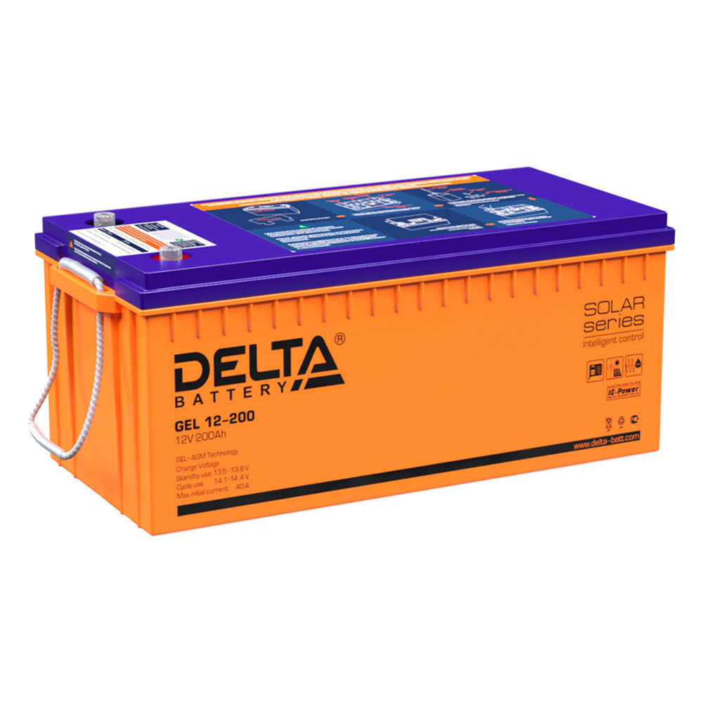 

Аккумуляторная батарея Delta (GEL 12-200) 12 В AGM 200 Ач, Оранжевый;синий