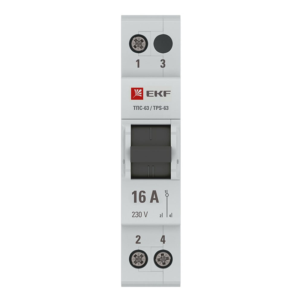 Трехпозиционный переключатель EKF PROxima ТПС-63 1Р 16А 230 В на DIN-рейку (TPS116)
Трехпозиционный переключатель EKF PROxima ТПС-63 1Р 16А 230 В на DIN-рейку (TPS116)
