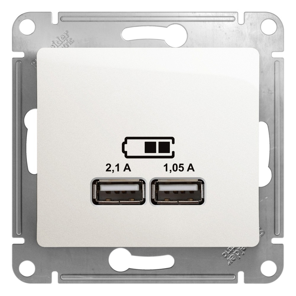 Розетка USB Systeme Electric Glossa встраиваемая перламутр 2хUSB-A (GSL000633), Серый
Розетка USB Systeme Electric Glossa встраиваемая перламутр 2хUSB-A (GSL000633), Серый