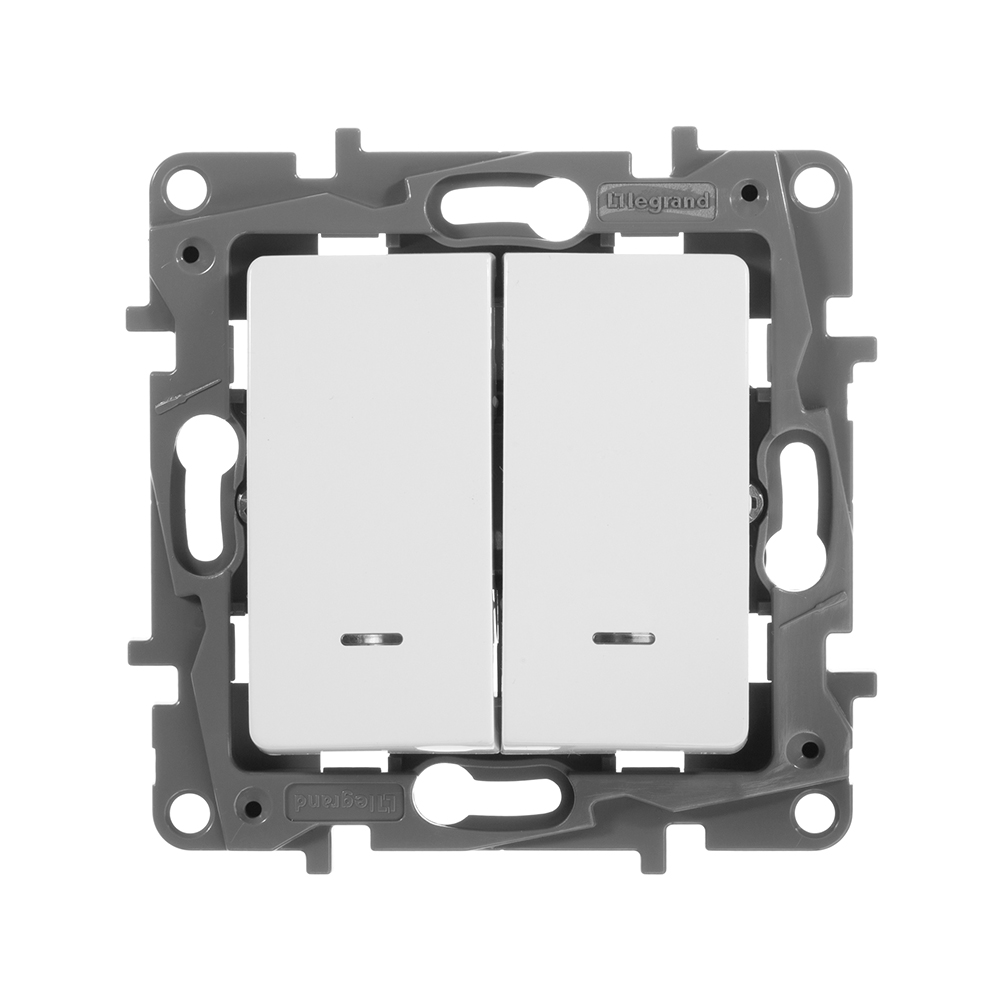 Выключатель Legrand Etika 672204 двухклавишный скрытая установка белый с подсветкой
Выключатель Legrand Etika 672204 двухклавишный скрытая установка белый с подсветкой