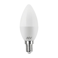 Лампа светодиодная REV 9 Вт E14 свеча С37 2700К теплый белый свет 180-240 В матовая