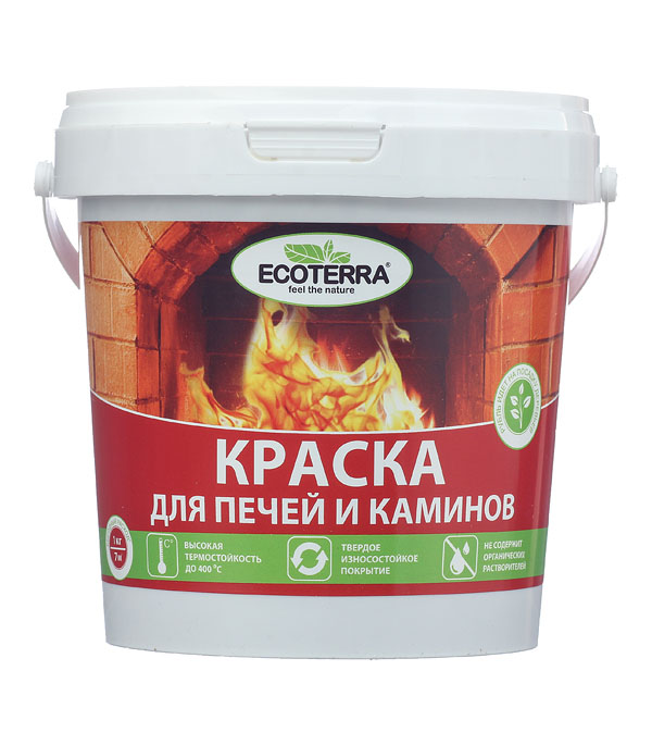 Краска для печей Ecoterra красно-коричневая 1 кг — купить в Петровиче в Санкт-Петербурге: цена за штуку, характеристики, фотоcar