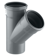 Тройник Pro Aqua Comfort d110 мм 45° пластиковый для внутренней канализации