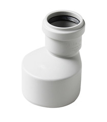 Переходник Pro Aqua Stilte Plus d40х58 мм пластиковый эксцентрический шумопоглощающий для внутренней канализации