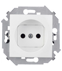 Розетка Simon 15 1591431-030 скрытая установка белая без заземления