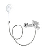 Смеситель для ванны и душа LAVELLY White Modern с коротким изливом однорыча...