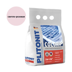 Затирка цементная Plitonit Colorit светло-розовая 2 кг