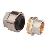 Фитинг резьбовой латунный Plus для стальных труб 1/2"х1/2" ВР, DV...