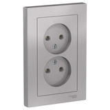 Розетка с рамкой Schneider Electric Atlas Design ATN000320 двойная скрытая ...