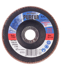 Круг лепестковый по металлу/древесине Pureva (447383/3834) 125х22,2 мм P80 торцевой