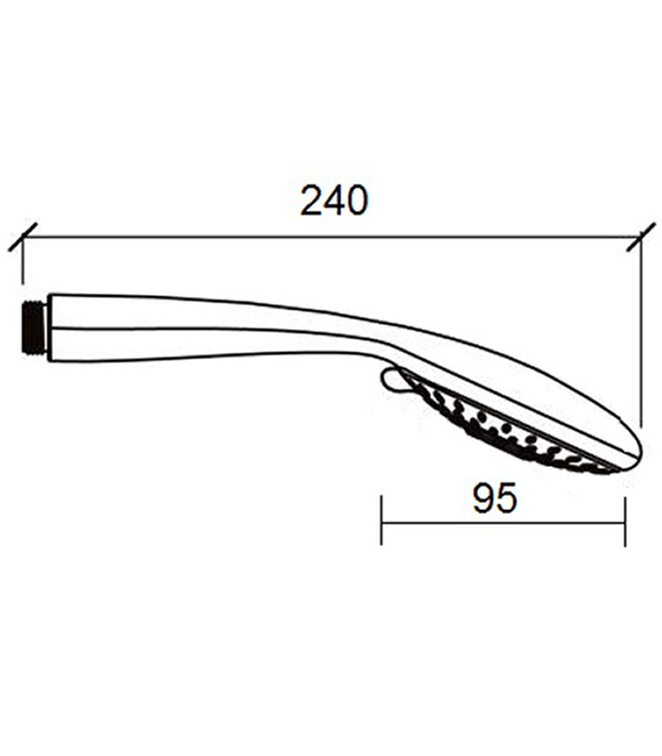 Лейка для душа Union d95 мм 3 режима без шланга пластик хром (MW040) Вид№5