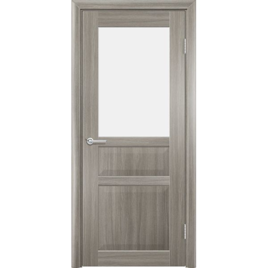 Дверное полотно МДФ ПВХ пленка Дуб дымчатый 600х1900 мм Лакобель белый ...