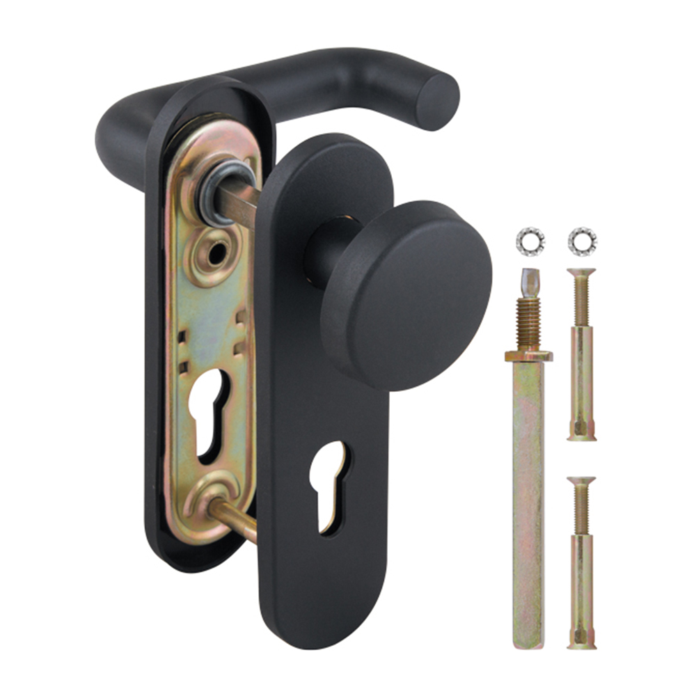 Ручка дверная DH-043P-KNOB NE для противопожарной двери (черная ...