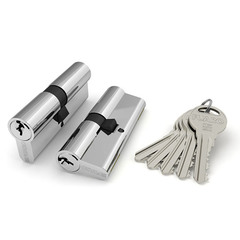 Цилиндр R300 60 мм BL CP (25х10х25) мм ключ/ключ хром