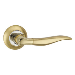 Ручка дверная Pelican TL SG/GP-4 квадратная розетка (матовое золото/золото)