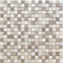 Мозаика из натурального камня Elegant бело-серая 305х305х4 мм