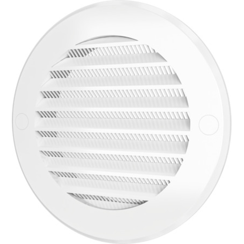 Решетка вентиляционная круглая вытяжная сеткой d161 мм АБС с фланцем ...