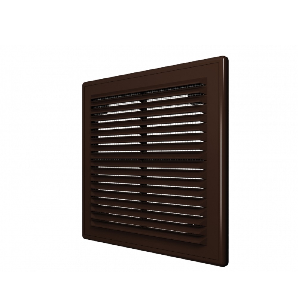 Решетка вентиляционная вытяжная АБС 208х208 мм коричневая — купить в ...