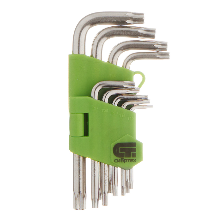 Набор имбусовых ключей Сибртех Torx 10-50 мм (12321) (9 шт.) — купить в ...