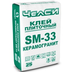 Клей для плитки Челси Керамоганит SM-33 (класс С1) 25 кг