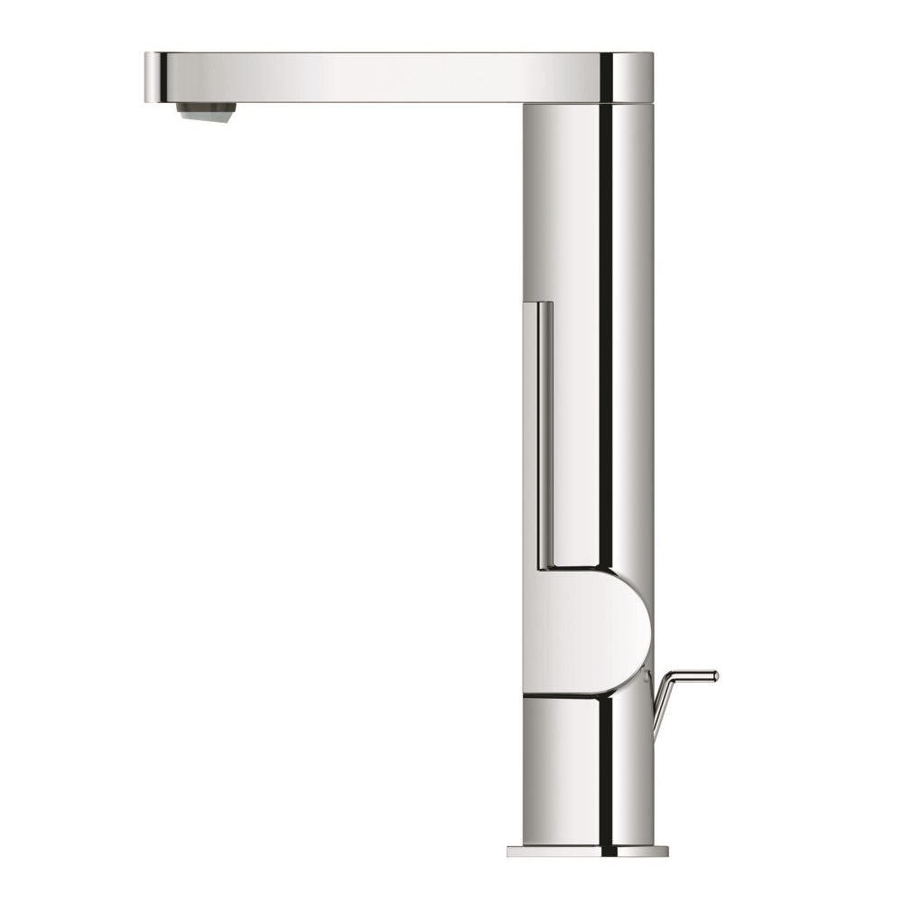 фото Смеситель для раковины grohe plus 23843003 l-size однорычажный с донным клапаном с вытяжной лейкой