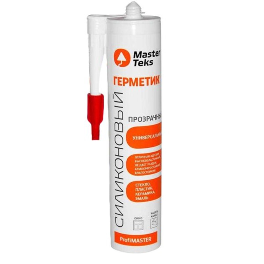 Герметик силиконовый универсальный MasterTeks PM прозрачный 290 мл ...