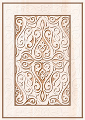 Плитка декор Axima Эллада бежевая орнамент 250х350х8 мм