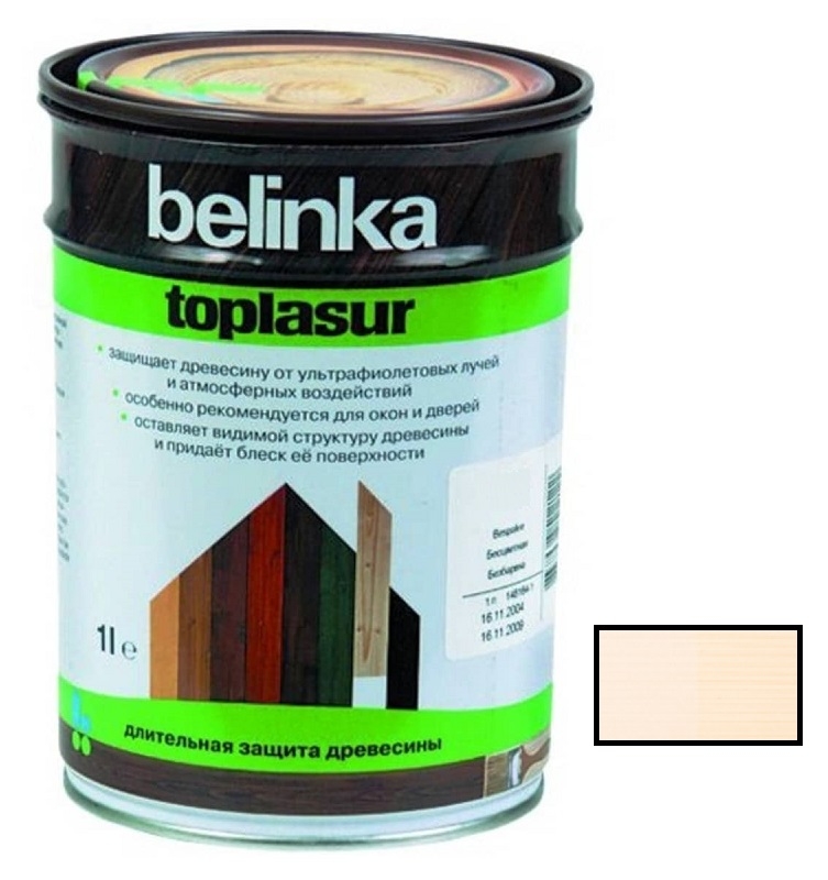 Антисептик Belinka Toplasur №11 декоративный для дерева белый 1 л ...