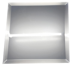 Плитка облицовочная Стеклостройкомплект зеркальная квадратная серебряная с фацетом 150х150х4 мм