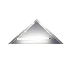 Плитка облицовочная Стеклостройкомплект зеркальная треугольная серебряная с фацетом 150х150х4 мм