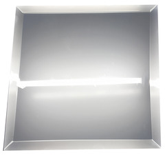 Плитка облицовочная Стеклостройкомплект зеркальная квадратная серебряная с фацетом 200х200х4 мм