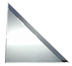 Плитка облицовочная Стеклостройкомплект 2 зеркальная треугольная серебряная с фацетом 300х300х4 мм