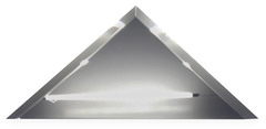 Плитка облицовочная Стеклостройкомплект 1 зеркальная треугольная графитовая с фацетом 200х200х4 мм
