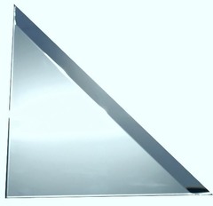 Плитка облицовочная Стеклостройкомплект 2 зеркальная треугольная графитовая с фацетом 300х300х4 мм