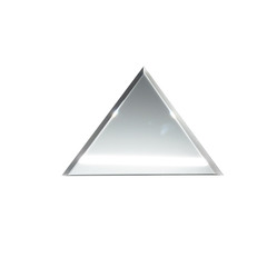 Плитка облицовочная Стеклостройкомплект зеркальная треугольная ромбы серебряная с фацетом 230х200х4 мм