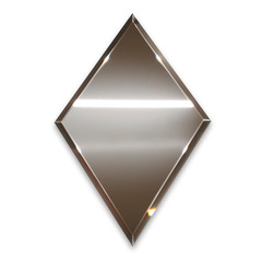 Плитка облицовочная Стеклостройкомплект зеркальная четырехугольная ромбы бронзовая с фацетом 400х230х4 мм