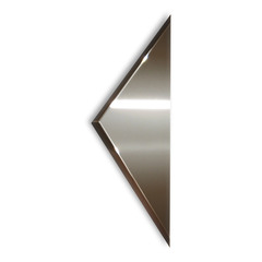 Плитка облицовочная Стеклостройкомплект зеркальная треугольная ромбы бронзовая с фацетом 400х115х4 мм