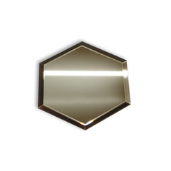 Плитка облицовочная Стеклостройкомплект зеркальная шестигранная соты бронзовая 230х200х4 мм