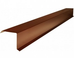 Планка торцевая для металлочерепицы 90х115 мм 2 м коричневая RAL 8017