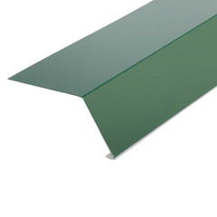 Планка карнизная для металлочерепицы 100х69 мм 2 м темно-зеленая RAL 6005
