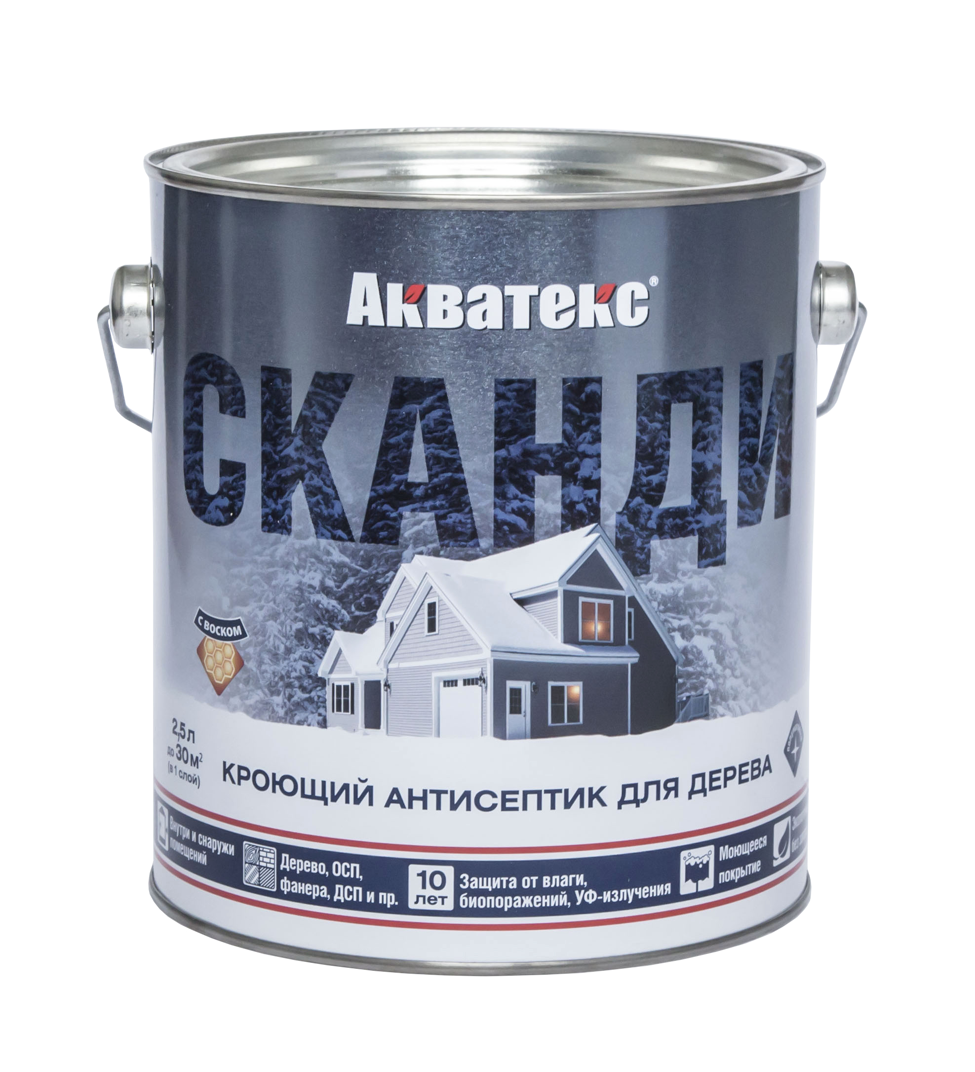 Антисептик Акватекс Сканди кроющий декоративный для дерева альпийское ...