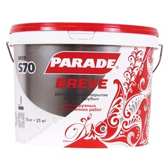Покрытие декоративное Parade Deco Breve S70 с эффектом мелкой шубы белое 15 кг