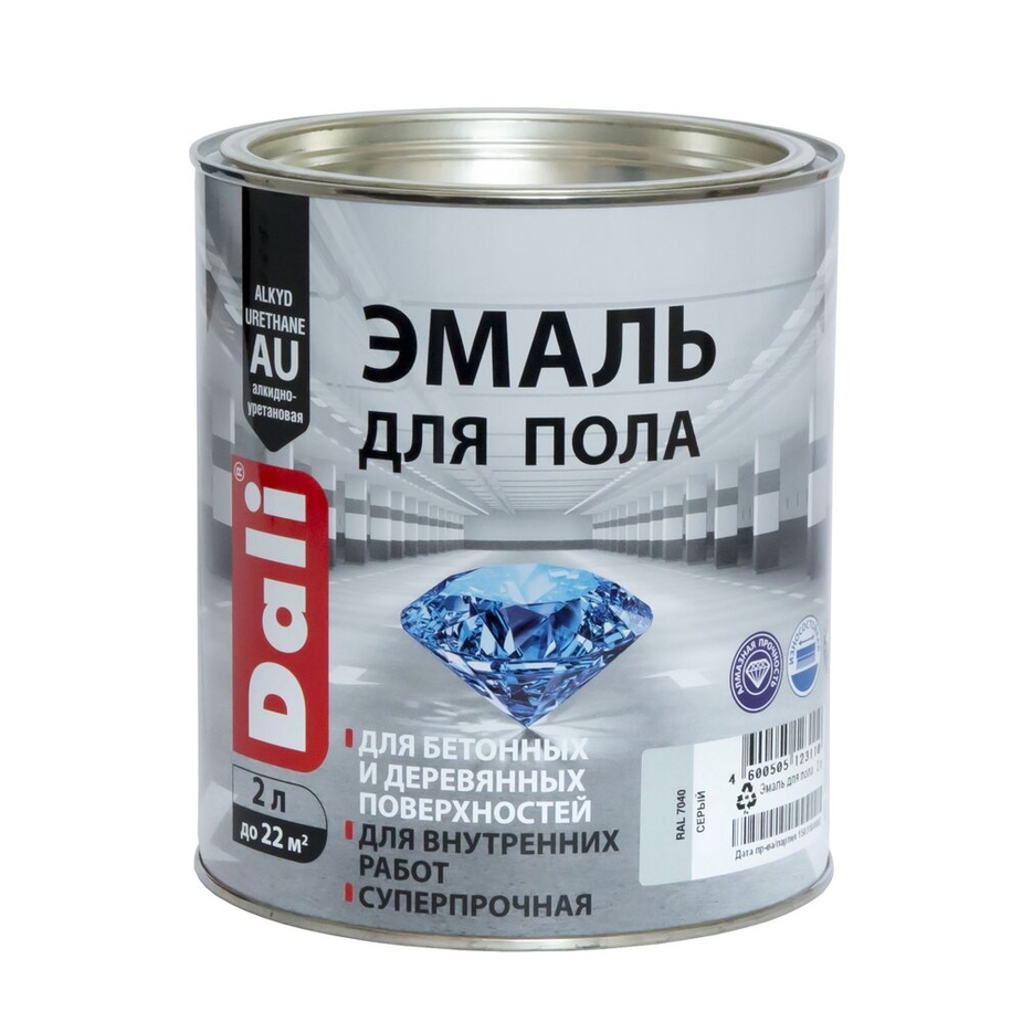 Эмаль алкидно-уретановая Dali для пола бежевая RAL 7032 2 л — купить в ...