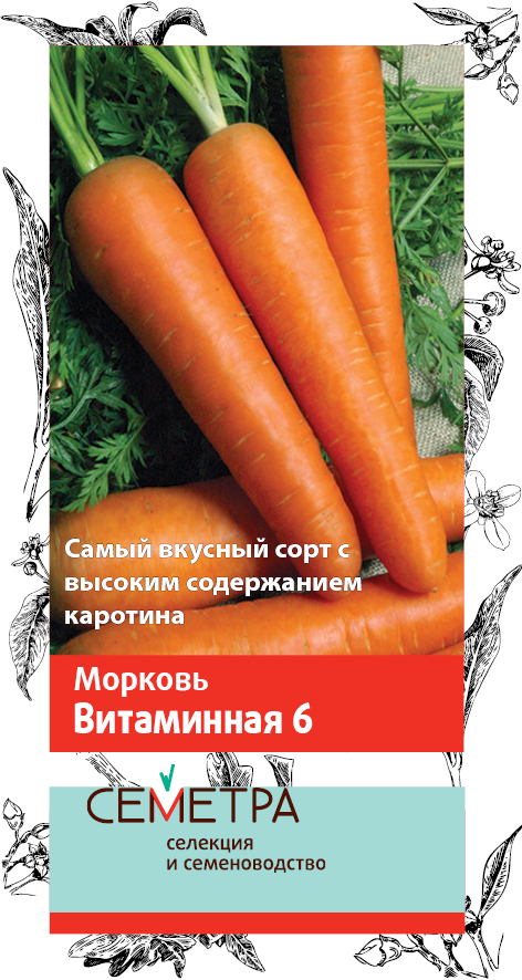 Морковь Витаминная 6 (А) 2гр СЕМ — купить в Петровиче в Санкт ...