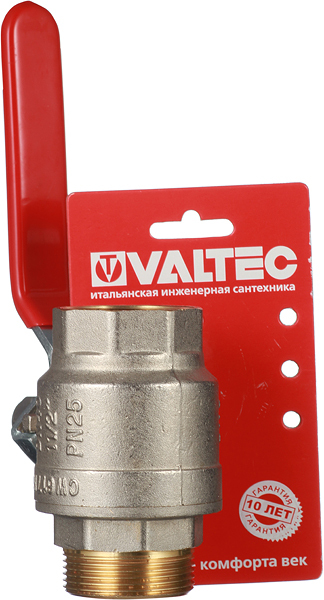 Кран шаровой латунный Valtec Base 1 1/2 ВР(г) х 1 1/2 НР(ш) ручка прямой (VT.215.N.08) Вид№5