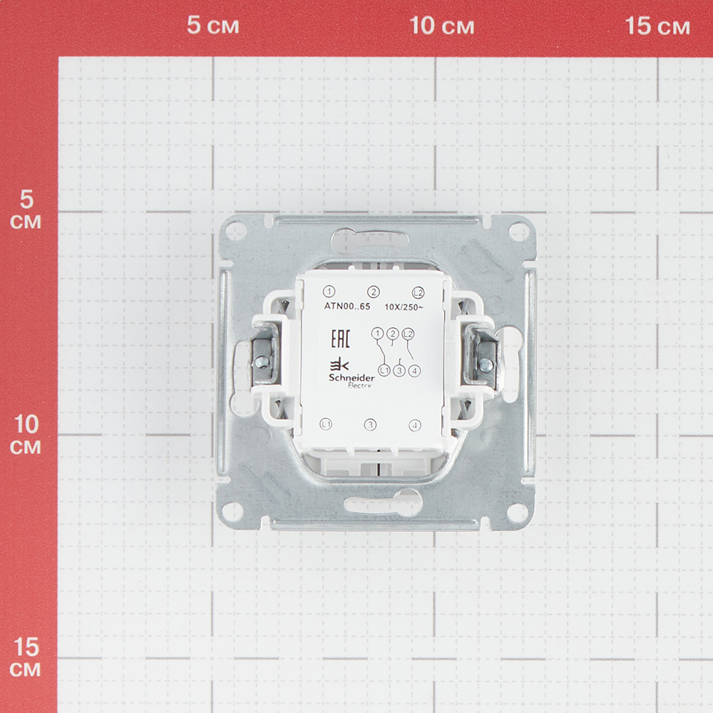 фото Переключатель schneider electric atlas design atn000165 двухклавишный на 2 направления скрытая установка белый